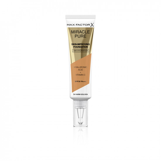 Miracle Pure Skin Improving Foundation With SPF 30 - N 76 - Warm Golden Liquid Foundation